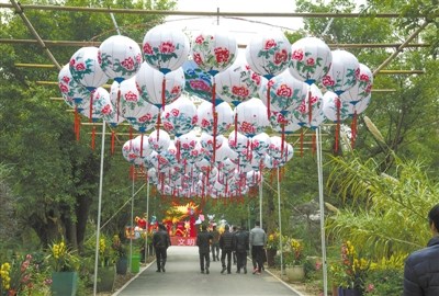 中国侨网首届温州迎春自贡灯会吸引众多市民前往体验。 赵用 摄