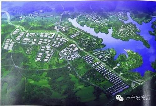 中国侨网万宁槟榔城设计概念鸟瞰图