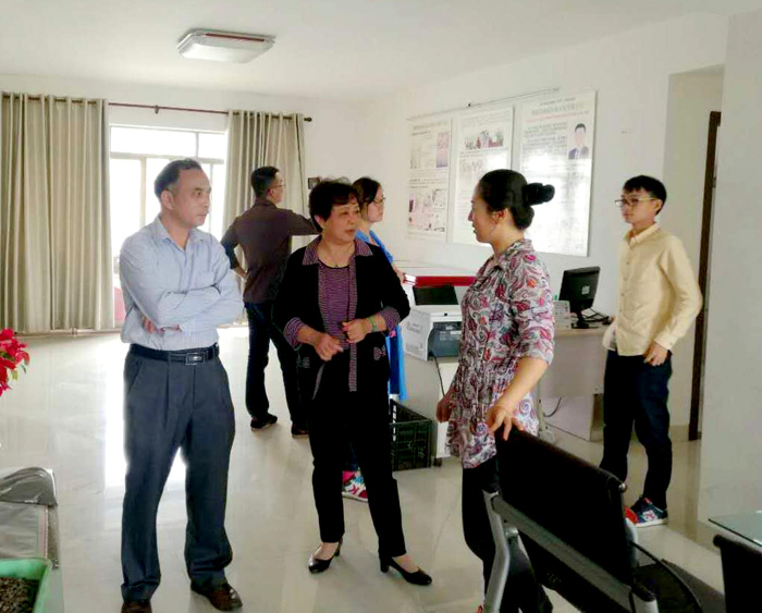 中国侨网海口市侨联主席林玉娇带队走访侨资侨属企业。
