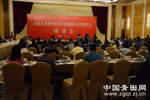 中国侨网座谈会现场。(图片来源:中国青田网)