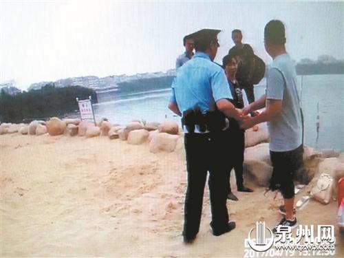 中国侨网轻生女子被保安救起。(受访者供图)