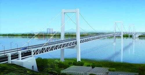 中国侨网瓯江北口大桥示意图
