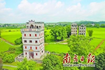 中国侨网开平的物质文化遗产非常丰富，全市现有碉楼1833座。戴惠甜　摄
