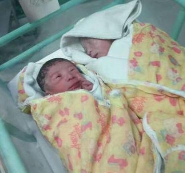 中国侨网早产的双胞胎姐妹。
