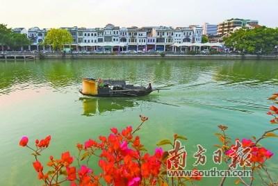 中国侨网江门蓬江河水质持续变好。杨兴乐 摄