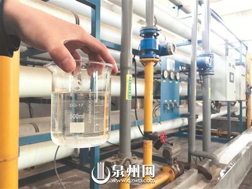 中国侨网可慕制革集控区,经处理的污水可作为新鲜原水使用。