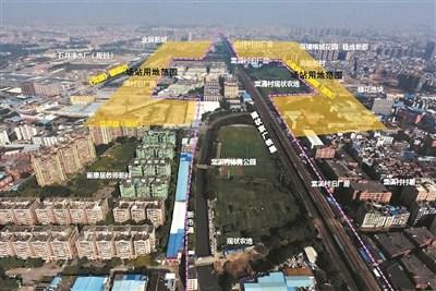 中国侨网白云火车站用地范围实景图。图/广州日报全媒体记者 杜娟