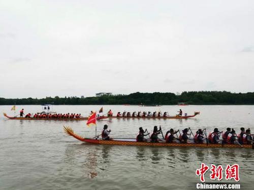中国侨网嘉兴端午赛龙舟习俗 施紫楠 摄