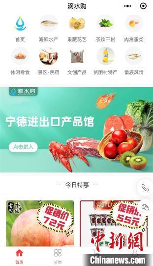 中国侨网图为“宁德进出口产品馆”上线。　叶茂　摄