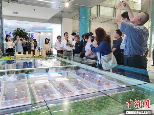 中国侨网图为23日,台胞在福清走访福建冠捷电子有限公司。 闫旭 摄
