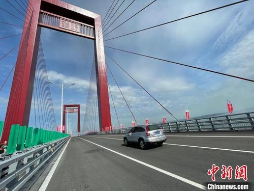 中国侨网广东调顺跨海大桥通车 蔡敏婕 摄