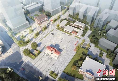 中国侨网广州东园文化广场建设提速　广州市越秀区人民政府供图