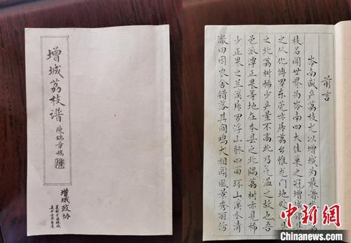 中国侨网陈锦章手写的《增城荔枝谱》(资料图) 广州市增城区委宣传部 供图