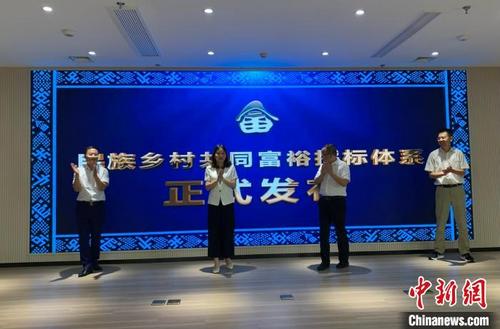 中国侨网《民族乡村共同富裕指标体系》发布。 郭其钰 摄
