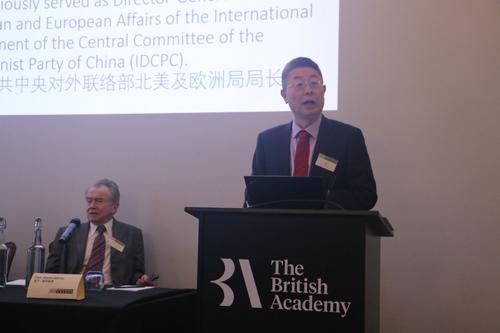中国侨网马辉公使在开幕式致辞。(《欧洲时报》/那娜 摄)
