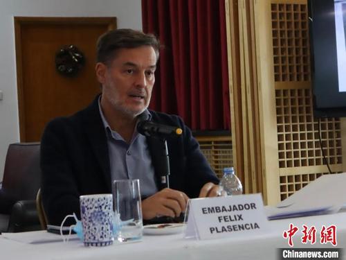 中国侨网图为委内瑞拉驻华大使普拉森西亚。 薄雯雯 摄