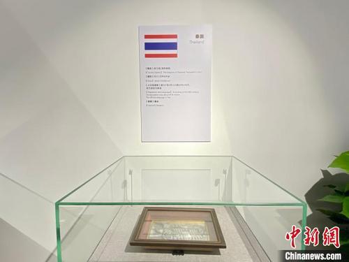 中国侨网展出的泰国工艺品 李典 摄