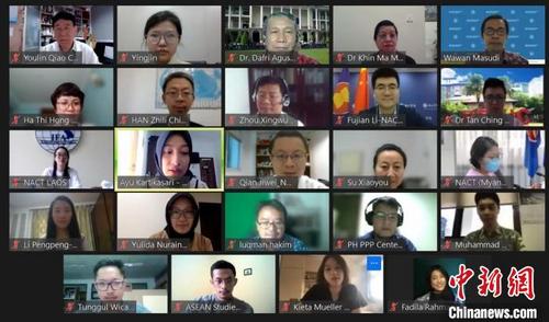 中国侨网“中国—东盟公共卫生合作三十年”研讨会日前以视频会议形式举行。　会议主办方供图
