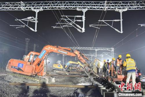 中国侨网施工现场。 成都国际铁路港供图