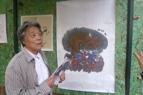 中国侨网-中国农民画家圣保罗办画展 为世界杯