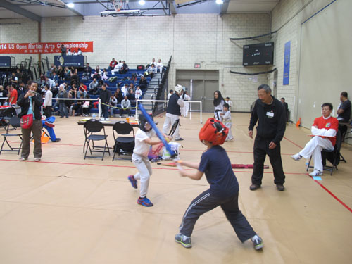 中国侨网2014年“新干线快递杯”第六届美国国际武术公开赛（US Open Martial Arts Championship）于12日在纽约皇后社区学院体育馆开幕。（美国《侨报》/孙璎姝 摄）