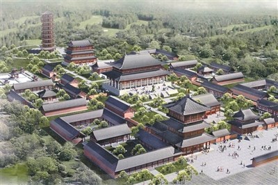 中国侨网少林寺澳大利亚分寺构想图。