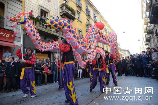 中国侨网意大利米兰中国民俗文化节现场。（阮晓燕 摄）