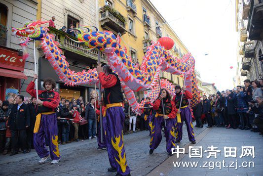中国侨网意大利米兰中国民俗文化节现场。(阮晓燕 摄)