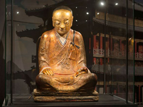 中国侨网2014年2月至8月在荷兰德伦特博物馆展出的章公祖师佛像。（匈牙利欧洲华通社）
