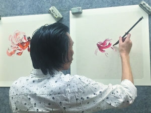 现场作画