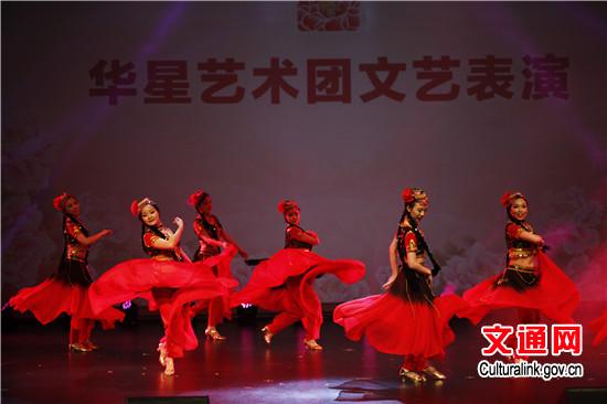 中国侨网华星艺术团理事单位新西兰金帆舞蹈团演出中国新疆舞蹈《花儿为什么这样红》