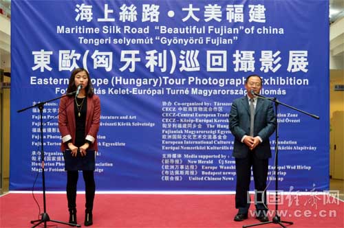 中国驻匈牙利大使馆文化参赞郭晓光致辞。(刘键