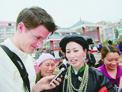 林子阳在广西乡村采风。