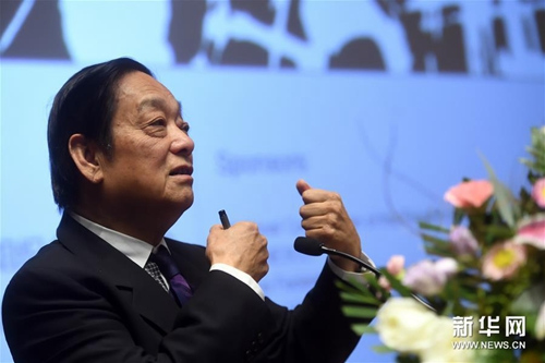 7月21日,韩美林在发布会上致辞。(新华社记者