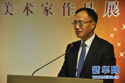 11月6日,中国驻新加坡大使陈晓东为新加坡中国文化中心揭牌一周年庆典致辞。(新华网发