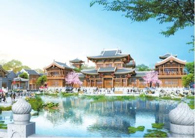 中国侨网为保护传承历史文化资源,洛阳老城区推动实施了古城保护与整治项目。该项目一期洛阳文峰塔非遗文化产业园即将于牡丹文化节期间亮相,届时一个蕴含浓厚历史文化韵味,又朝气蓬勃、充满现代气息的新老城将惊艳众人。图为文峰塔园区湖面效果图。记者李曼文图