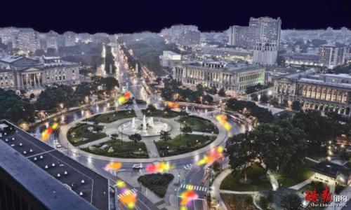 中国侨网《萤火虫》公共艺术展效果图。(美国《侨报》资料图)