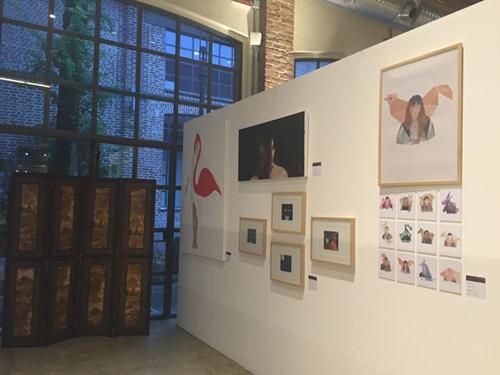 中国侨网创作展现场。(意大利龙甲中文学校供图)