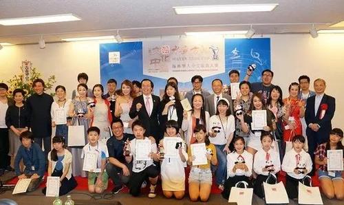 中国侨网参赛选手合影。(日本《中文导报》)