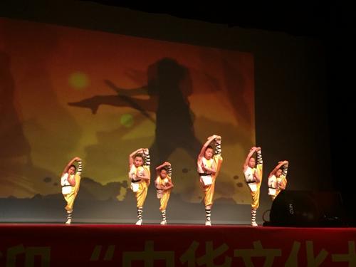 中国侨网武术表演《少林童子功》,令观众叫绝。(美国《世界日报》记者董宇/摄影)
