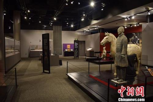 中国侨网资料图:图为“秦始皇帝的永恒守卫”展在美国费城开幕。陕西省文物局 摄