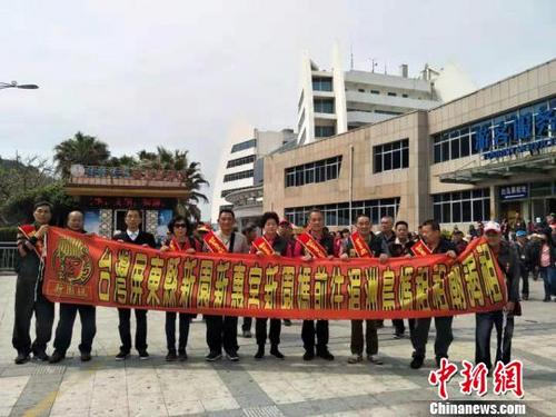 中国侨网台湾屏东新园新惠宫9年3回湄洲谒祖。朱丽花摄