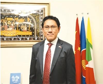 中国侨网缅甸驻华大使苗丹佩近照（海外网/付勇超 摄）