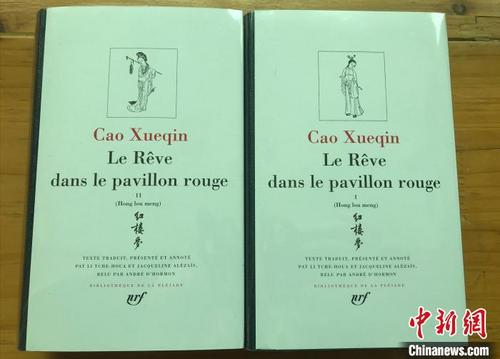 中国侨网李治华、雅歌合译法文版《红楼梦》上下卷。人民文学出版社供图