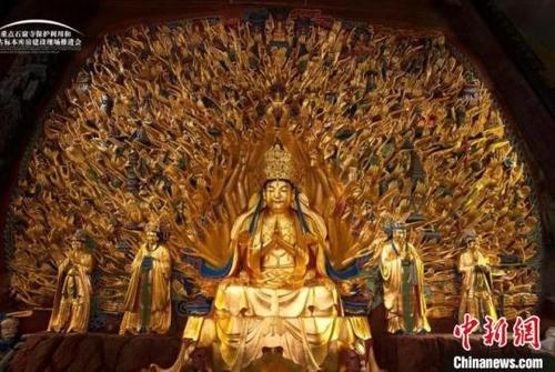 中国侨网图为世界文化遗产大足石刻。(大足石刻研究院供图)