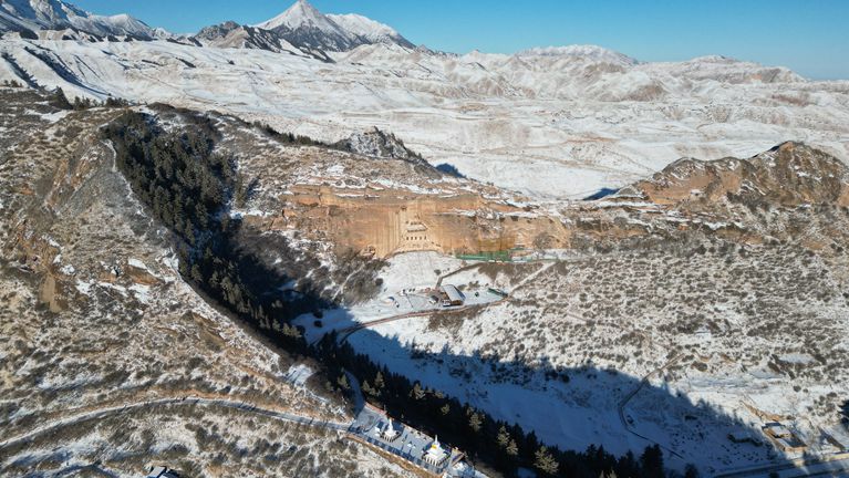 甘肃肃南马蹄寺石窟群“丝路文明”映千年