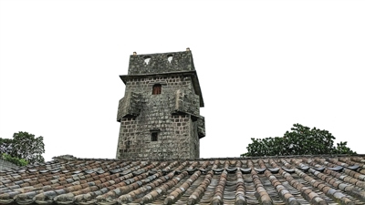 海口市龙塘镇玉柳村的百年炮楼. 黄一笑 许晶亮 摄