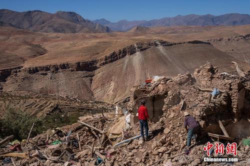 摩洛哥地震死亡人数上升 废墟下的搜救行动仍在继续