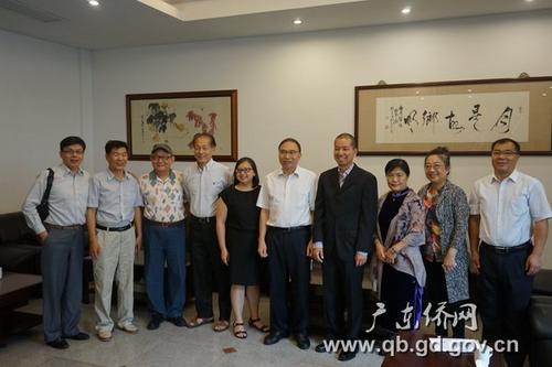 中国侨网林琳（左六）会见利兰·卓（右四）一行。