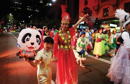 往年的悉尼中国新年庆典活动.(图片来源自澳联社)
